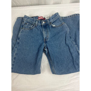 Girls Levi’s 550 Relaxed Fit Straight Jeans Size 14 Blue Cotton 5 Pocket Denim